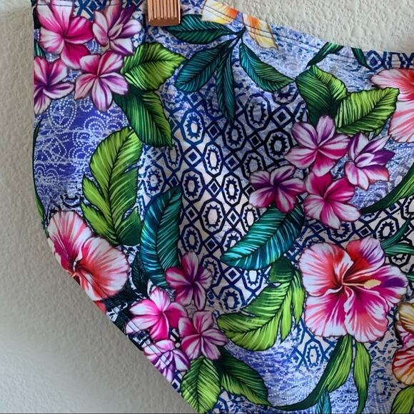 NWOT Swimsuits For All Tropical Floral Bottom 14 - Picture 8 of 9